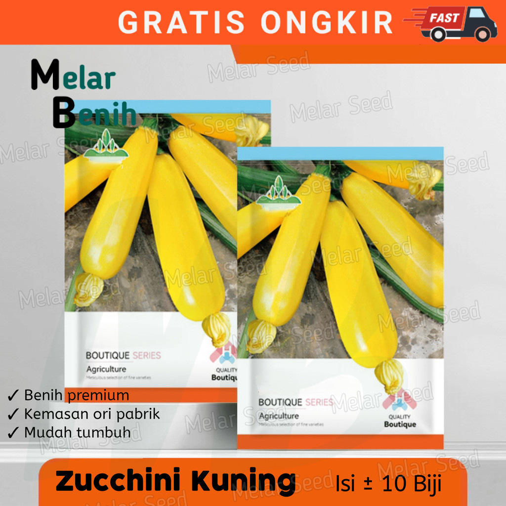OM - BENIH ZUCCHINI KUNING BERKUALITAS KEMASAN PABRIK-BIBIT ZUCCHINI
