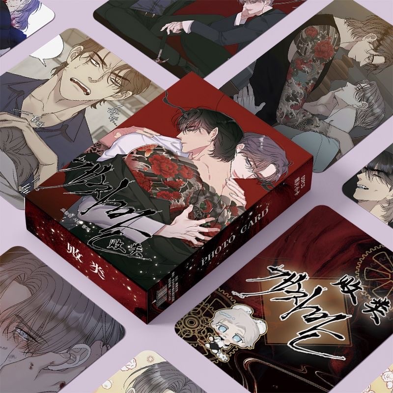 55 Pcs/Set Korean BL Manhwa Laser Lomo Card Nanmu Pilgyeon Figure 3 Inches Photo Card Cosplay Gift