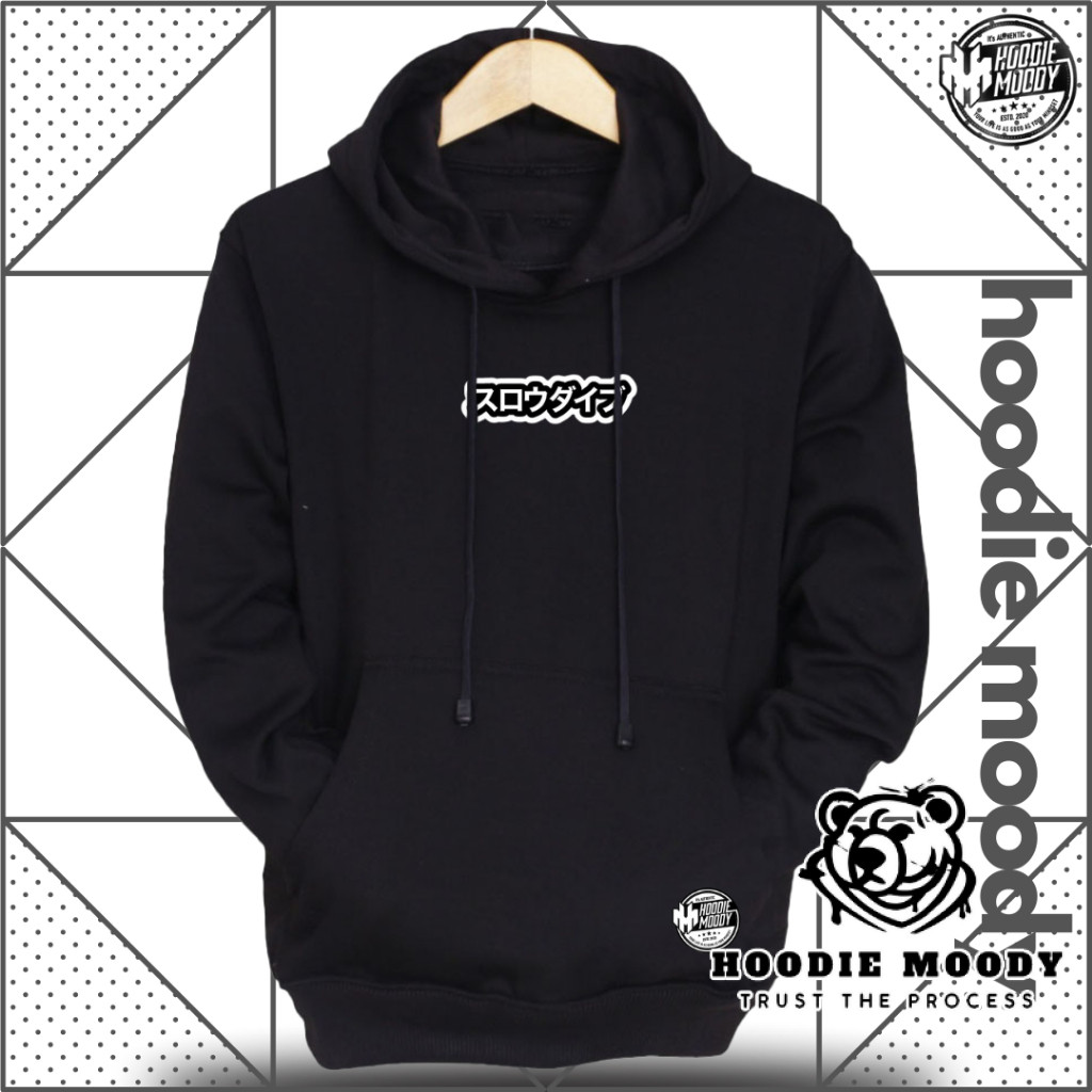 hoodie moody Jaket Hoodie pria wanita Sweater hodie cowo cewe keren kanji jepang fleece warna Mint h