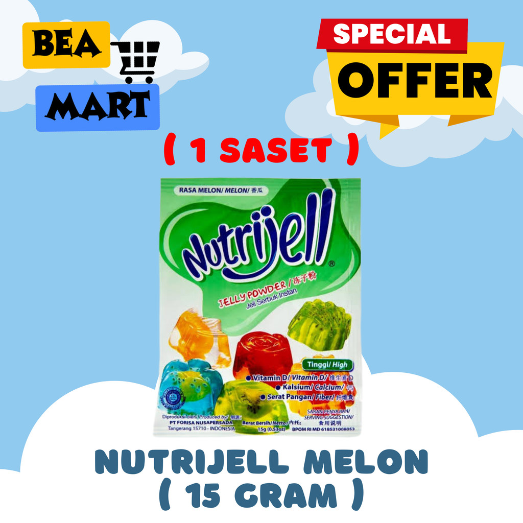 

Nutrijell Melon 15 gr | Agar Agar Jelly Powder Serbuk Instant 15gr