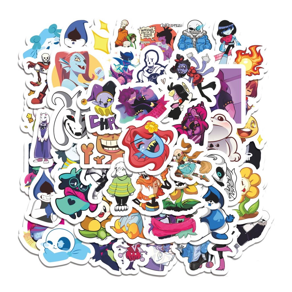 

COD 50 Pcs Stiker Undertale and Deltarune Lucu Anti Air Untuk Dekorasi Notebook Sepeda Skateboard Handphone