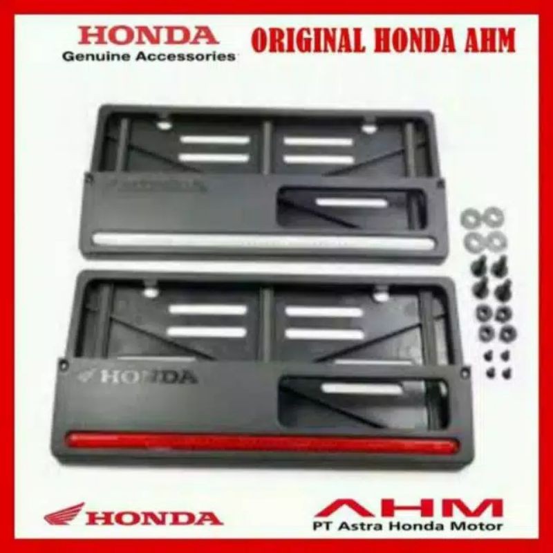 SET COVER PLAT ORI HONDA 100%/ BINGKAI PLAT MOTOR | tempat plat nomor motor ori honda