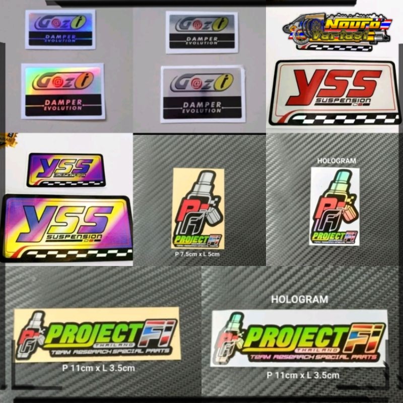 

aksesoris Stiker Print Shock Sunpension Damper Gazi Yss Project