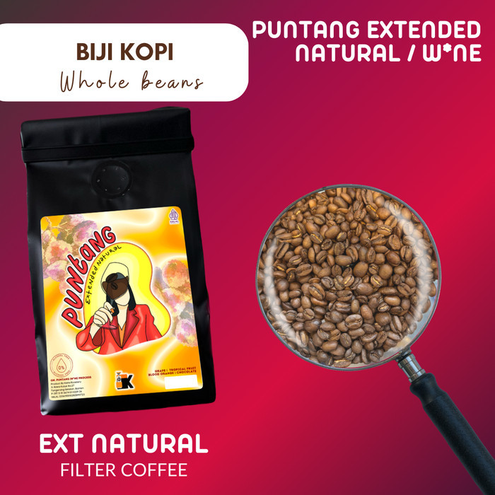 

[BIG SALE] Biji Kopi Arabika Gunung Puntang Red Wine 200gr - Biji, 100gr