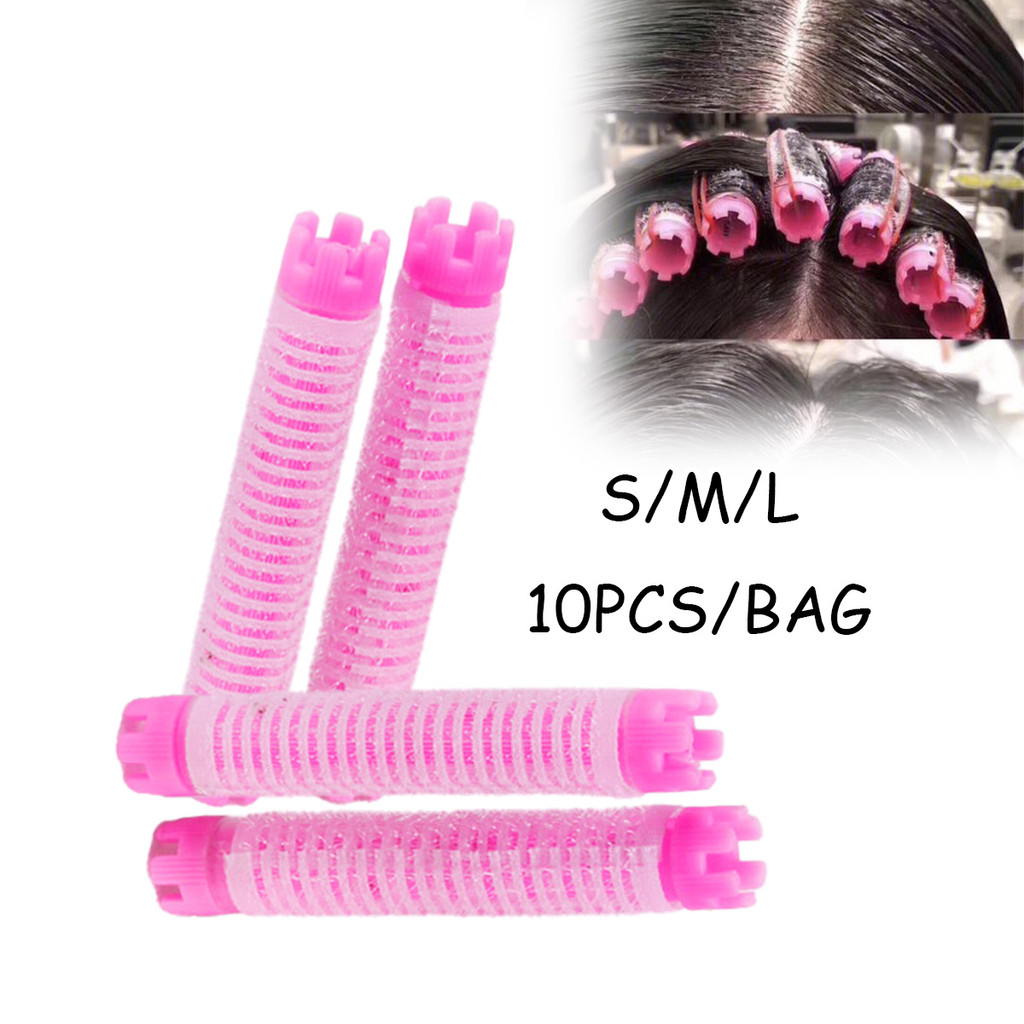 10pcs/set roll rambut keriting alat pengeriting rambut salon rol keriting rambut Alat rambut gaya Ko