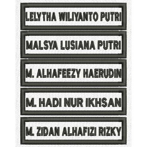 

Bordir Bet Nama // Name Tag // Nama Dada // Papan Nama Free Request bordir