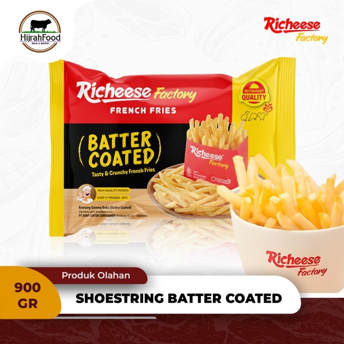 

Richeese French Fries Batter Coated | Kentang Goreng Crunchy - 900 gr