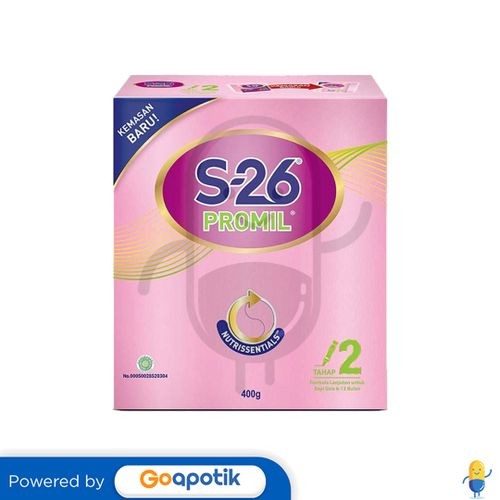 

S-26 Promil 2 Susu Fomula Usia 6-12 Bulan 400 Gram Dus