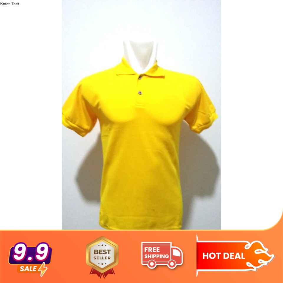 KAOS KERAH POLO POLOS PENDEK WARNA KUNING