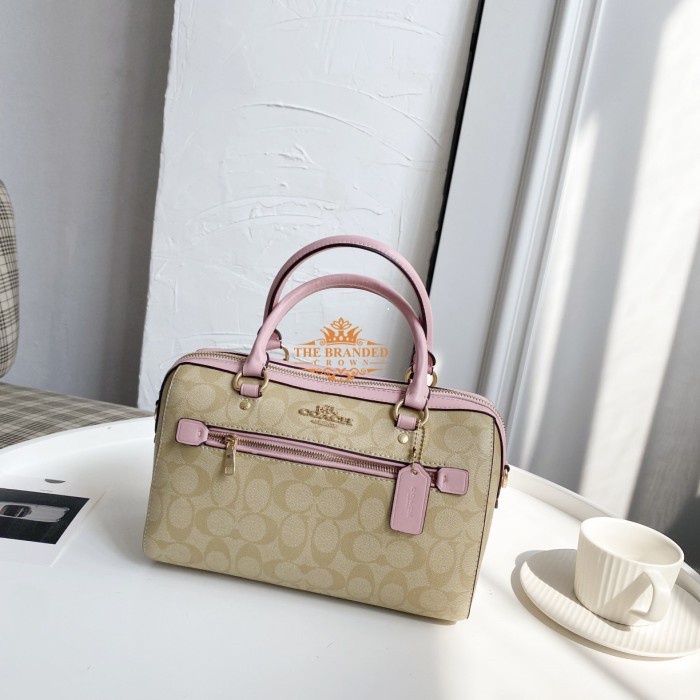 VS Tas Coach *83607* Rowann Satchel Handbag Crossbody Bag Pink Vvs