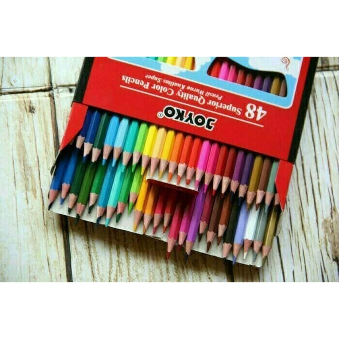 

[Terbaru] PENSIL WARNA JOYKO 48 WARNA PANJANG COLOR PENCIL