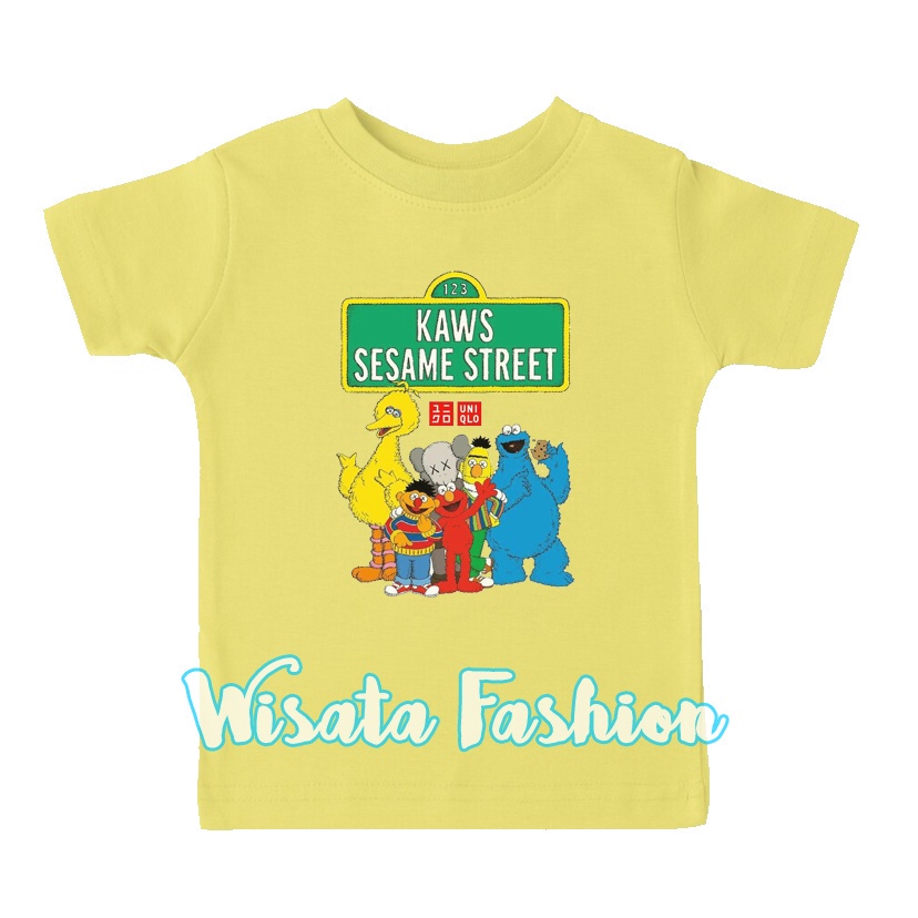 baju kaos anak sesame street elmo uniqlo - t shirt anak lengan pendek