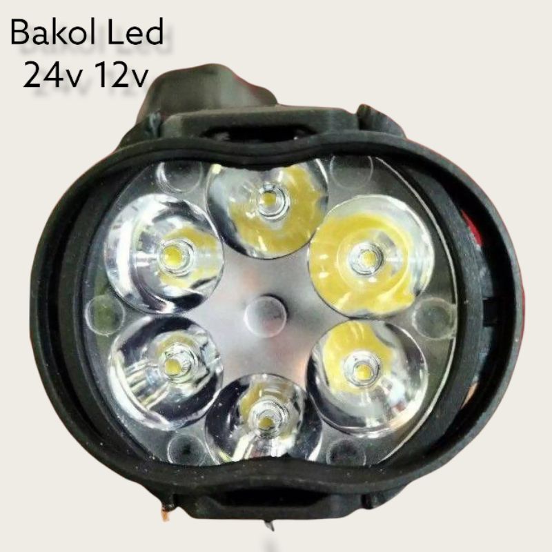 Lampu Tembak LED 6 mata plastik waterproof 24v 12v