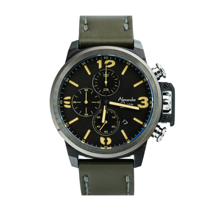 Jam Tangan Pria Alexandre Christie AC 6280 6280MC Grey Leather