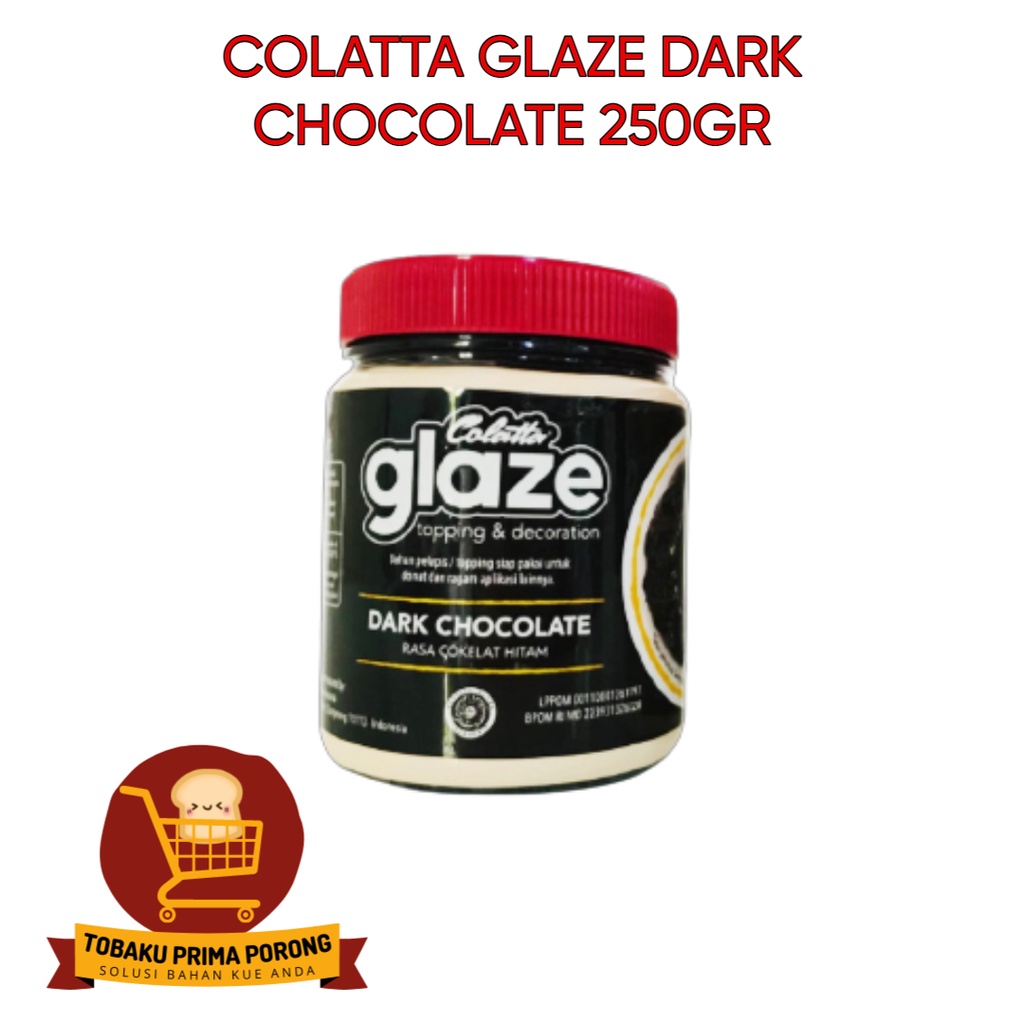 

COLATTA GLAZE DARK 250 GR - glaze kemasan jar