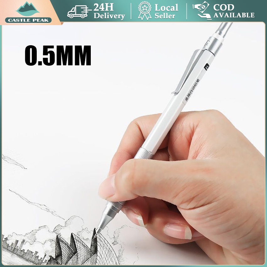 

0.5mm Mekanik Pensil Set Full Metal Seni Menggambar Lukisan Memimpin Otomatis Kantor Sekolah Supply