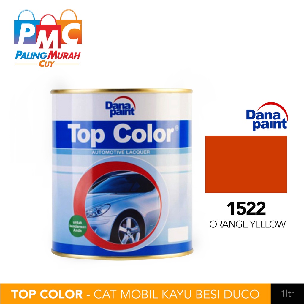 TOP COLOR 1522 Orange Yellow - Cat Mobil Kayu Besi Duco