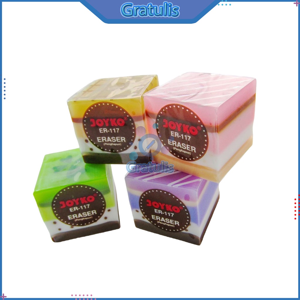 

PENGHAPUS PENSIL JOYKO ER-117 [1 PCS] / PENGHAPUS PINSIL JOYKO ERASER PENCILS MOTIF KUE / STIP 2B PINGSIL JOYKO / ALAT TULIS SEKOLAH