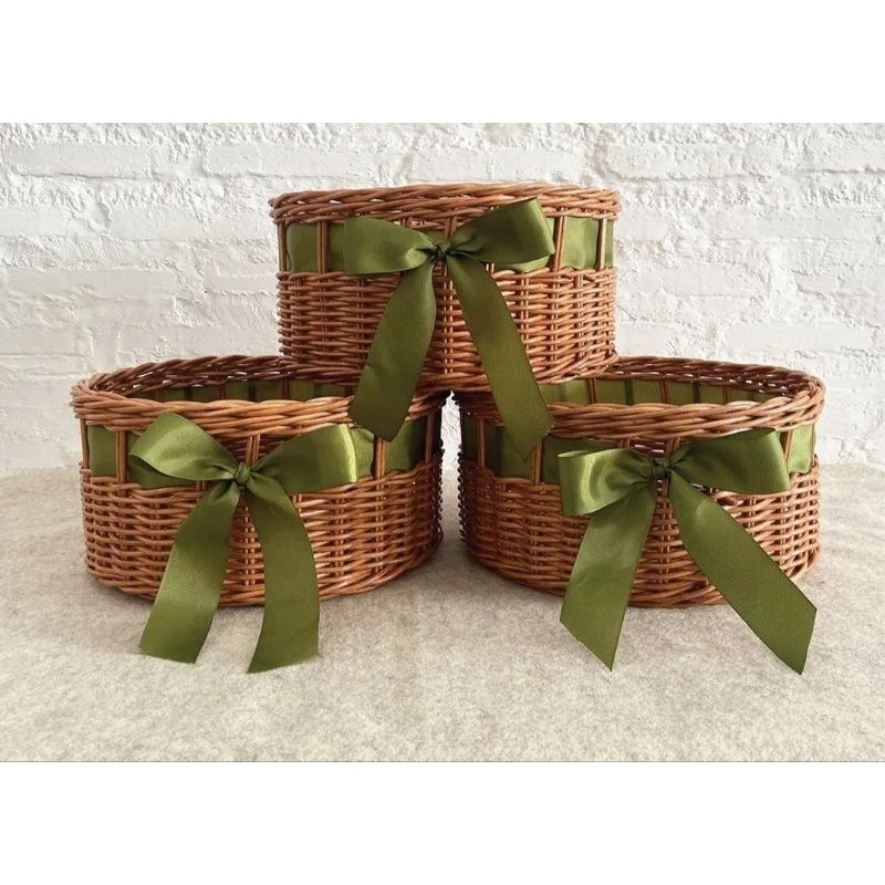 

bulat pita rotan / bulat pita rotan d 18cm / keranjang rotan Best Seller