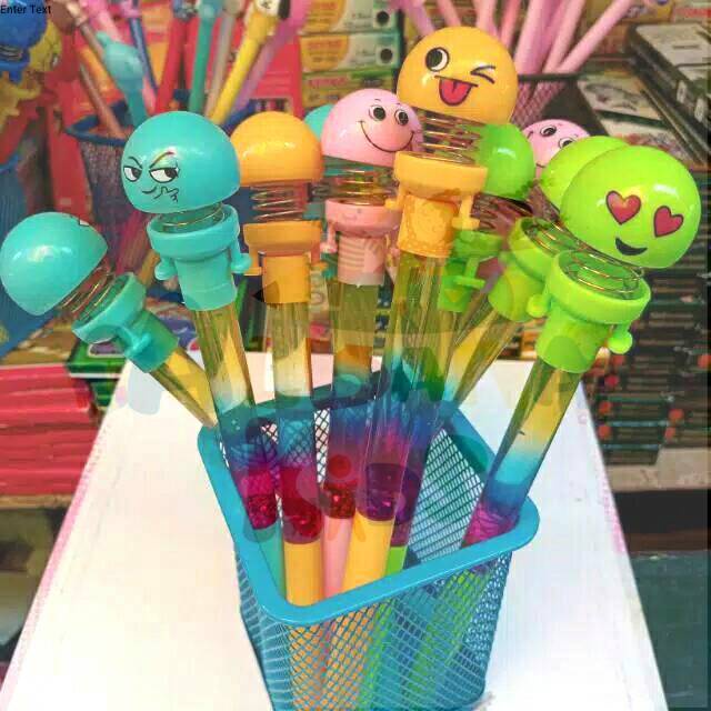 

Satu Lusin Pulpen Glitter Air Karakter Emoji / 12pcs