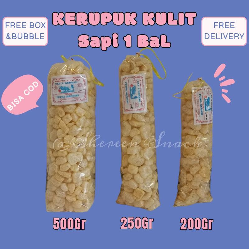 

KERUPUK KULIT SAPI 1 BAL ASIN & GURIH DOROKDOK