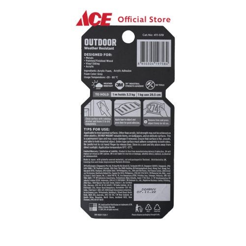 

Ace - Scotch 3m Mounting Tape Outdoor 19 Mm X 1.5 Mtr