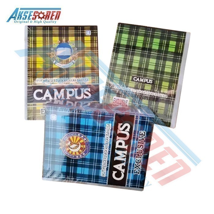 

Buku Tulis Sekolah Campus 38 Lembar 1 Pak / Buku Kampus Kwarto A5