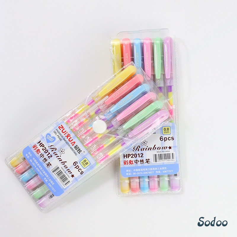 

Rainbow Neutral Pen Creative Graffiti Highlighter Alat Tulis Stabilo Siswa - SO