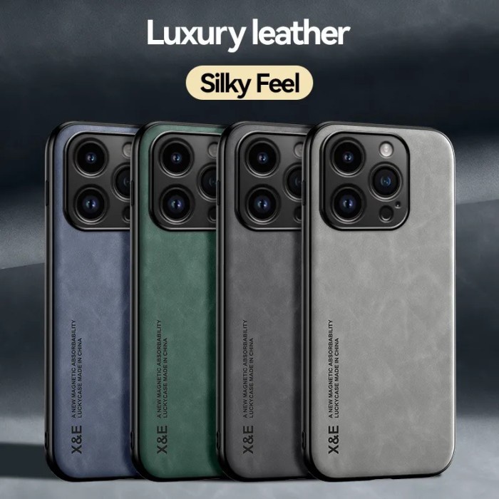 Case IPHONE 15/15 PRO/15 PRO MAX Luxury Leather Cover Silky Feel Casing iPhone 15 / iPhone 15 Pro / 