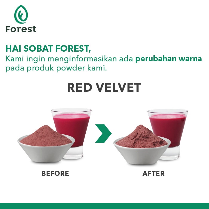 

✨PROMO✨ -Bubuk Minuman RED VELVET Powder - FOREST Bubble Drink - POWDER