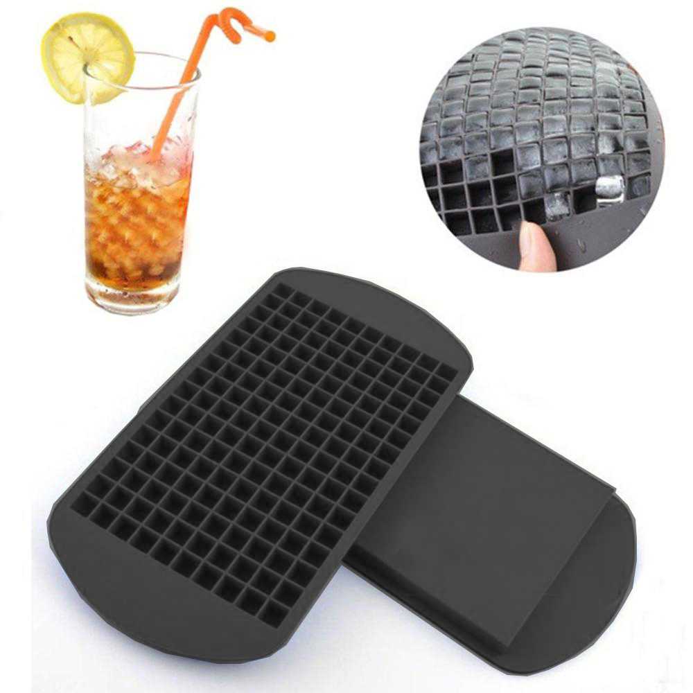Cetakan Es Batu Kristal Kotak Kecil Silikon 160Grid Ice Cube Tray