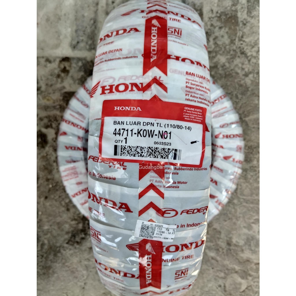 AHM FEDERAL 110 80 14 Asli HONDA Ban Motor Matic ADV Tubeless FREE PENTIL FRONT Semi trail