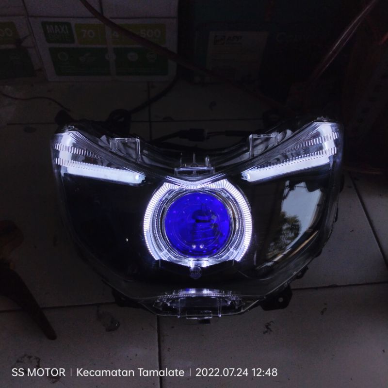 HEADLAMP CUSTOM PROJIE BILED AES WST LAMPU DEPAN NMAX OLD / LAMA