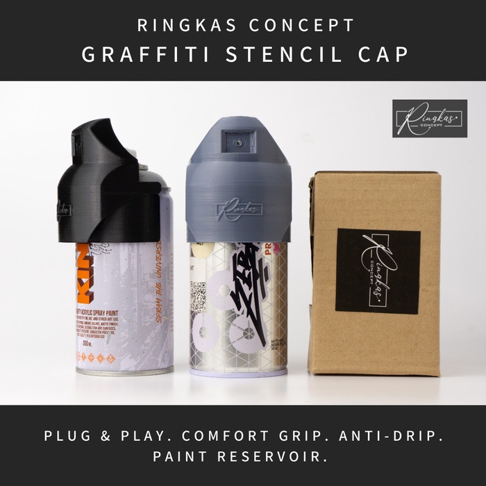 

Graffiti Stencil Cap V1 RINGKAS CONCEPT Stencil Caps Graffiti Mural