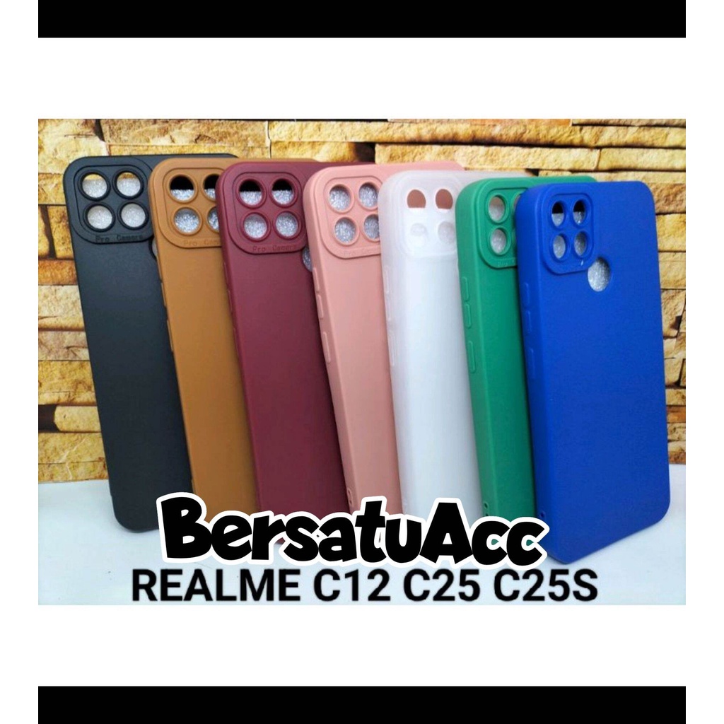 Soft Case Macaron CASE SILIKON PRO CAMERA REALME C12 | C25 | C25S