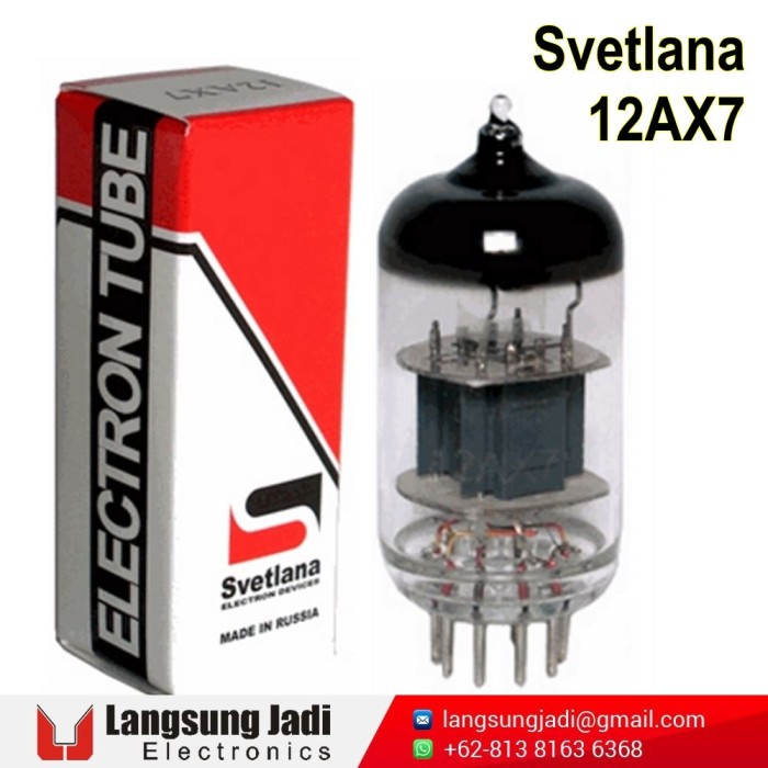 Svetlana 12AX7 Twin Triode Preamp Tube - tabung audio ECC83 7025