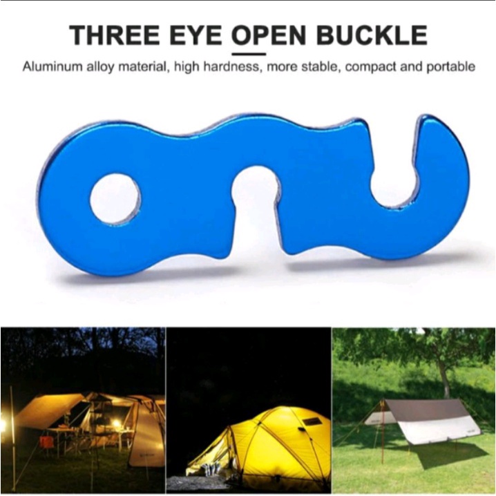 Guyline Strap Buckle Penjepit Pengait/Pengencang  tali Flysheet Trap tent Hook/Tensioner/Gesper Tend
