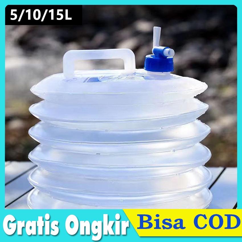 Kantong Air Jerigen Lipat Kran / Foldable Portable Water Container Camping / Jerigen Air Portabel Pr