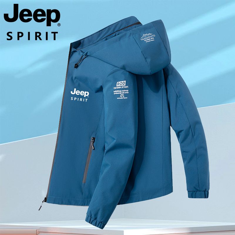 JEEP Jeep Coat Men's Jacket Spring and Autumn Hooded Detachable Sports Casual Versatile Jacket Coat 