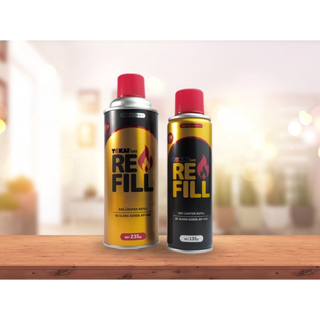COD- Refill Isi Ulang Korek Api Gas Tokai 235 Gram Asli Segel Pabrik Refill