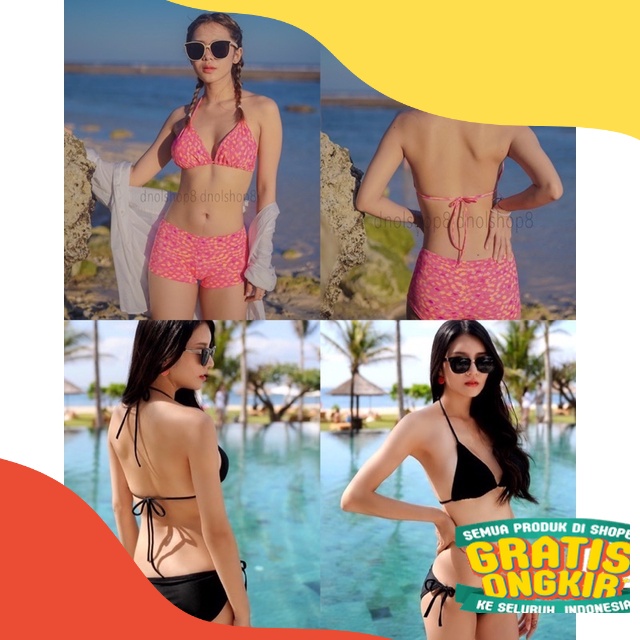 DNOLSHOP8 Bikini Boxer & CD | Wanita Fashion Swimsuit swimwear baju renang beachwear pantai/ ungu li