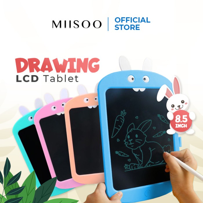 MIISOO LCD Drawing Karakter Writing Tablet Papan Gambar Anak - Kelinci Biru