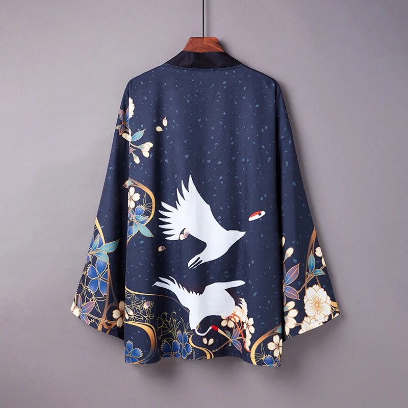 Kemeja Harajuku Gaya Cina Blus Wanita Pria Pakaian Cosplay Anime Kardigan Kimono Jepang Wanita