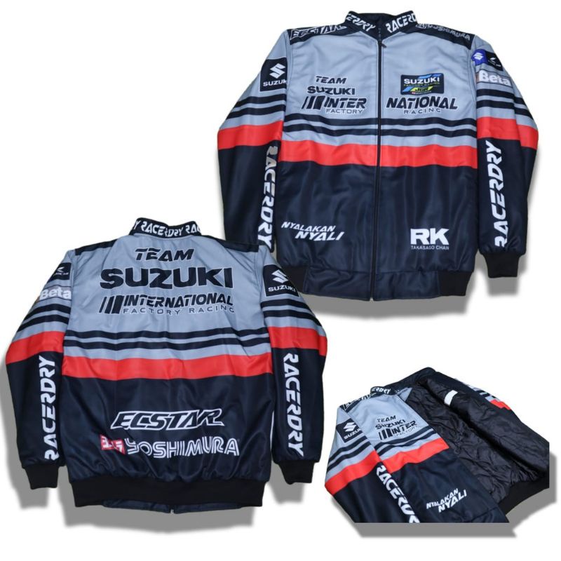 NEW JAKET MOTOR PRIA WANITA JACKET VARSITY NASCAR ORIGINAL BRANDED UNISEX OVERSIZE JUMBO PREMIUM