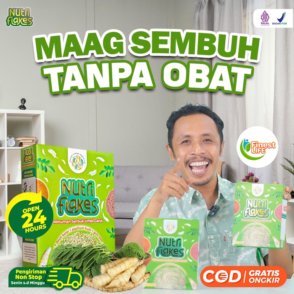 

100% ORIGINAL Nutriflakes Minuman Sehat Bergizi Kaya Nutrisi - Atasi Asam Lambung Naik Maag Kronis & Gerd