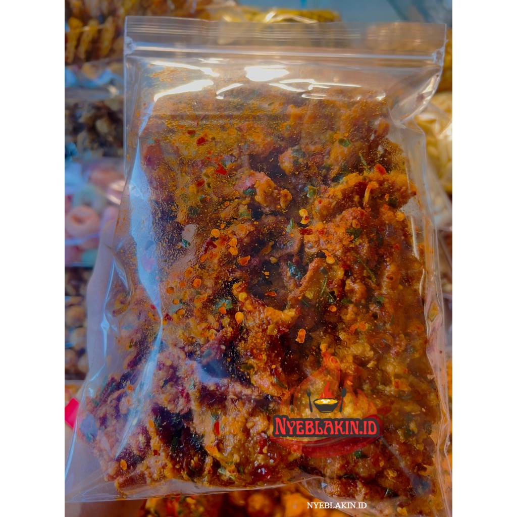 

KULIT AYAM DAUN JERUK/PEDAS BALADO 500gr _ _NYEBLAKIN.ID