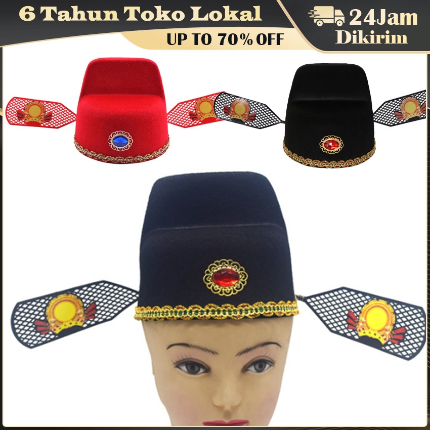 Poop Topi Cendekiawan Cina Topi Kuno Untuk Pria Topi Opera Beijing Kostum Opera Tradisional Topi Pen