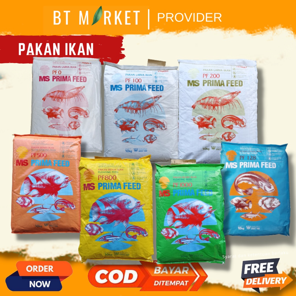 REPACK 5 Kg PF 1000, 800, 500, 200, 100, 0, PF 128 by MS PRIMA FEED Makanan PAKAN IKAN PELET FENGLI 