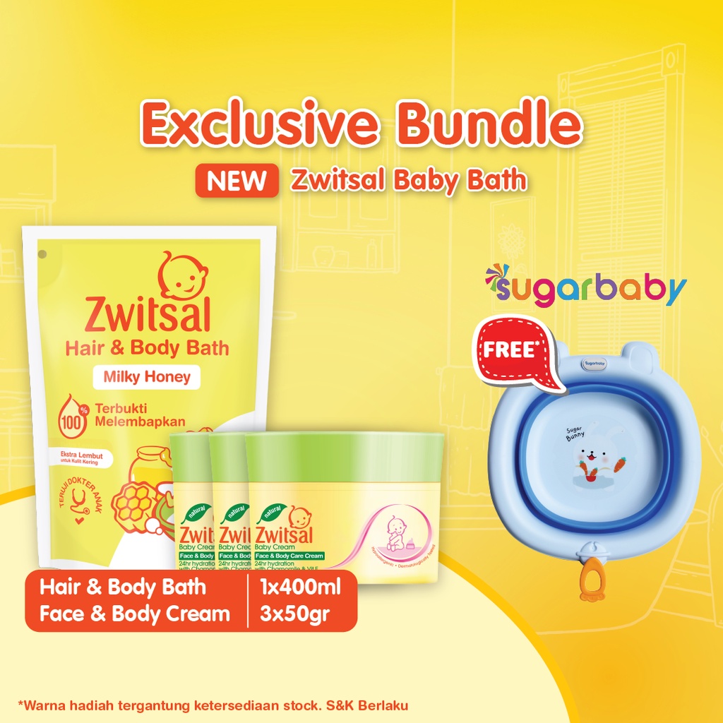 Paket Kelembaban Ekstra Buy Zwitsal Baby Bath Hair and Body Milky Honey & 3 Zwitsal Baby Face & Body