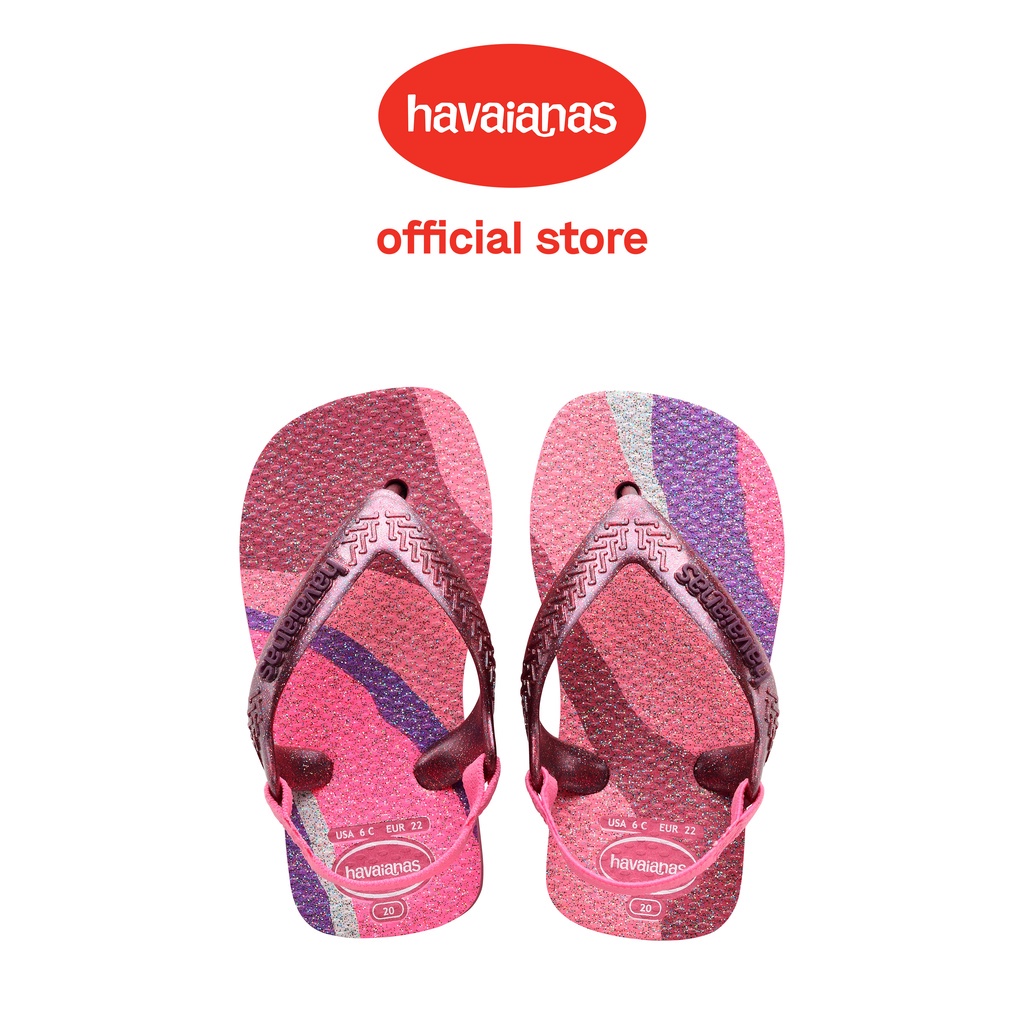 WX75V Havaianas Slim Palette Glow Velvet Rose Baby Sandals - Sandal Anak